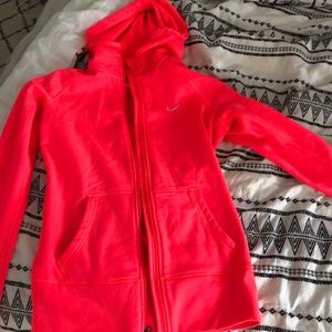 Hot pink Nike zip up sweater/jacket